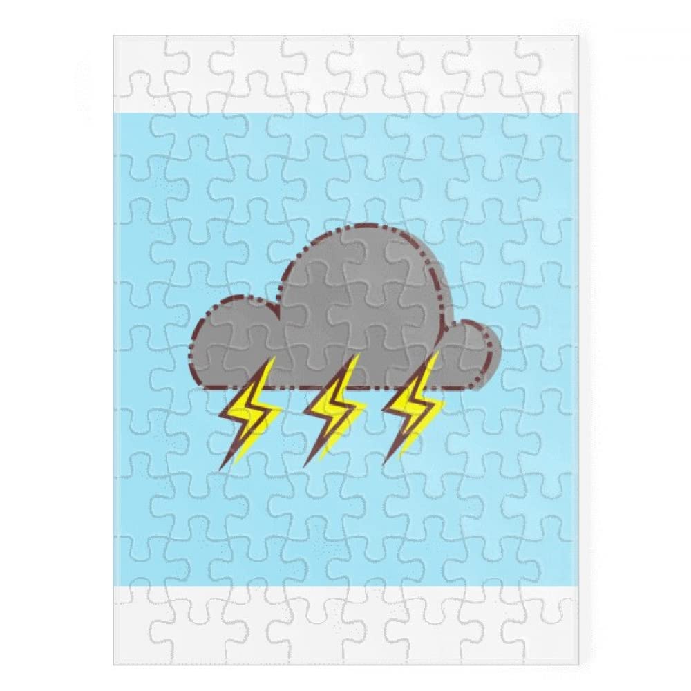 Dark Clouds Thunder Rain Puzzle Picture Jigsaw Game Ornament Decoration