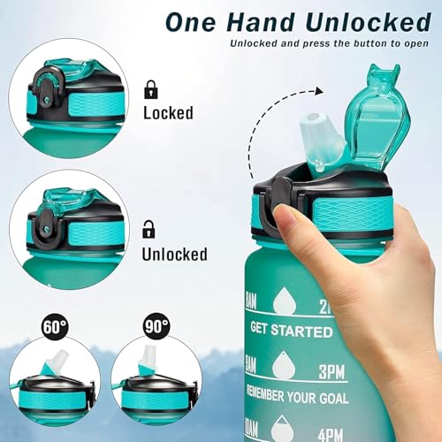 Image of Water Bottles Sipper Bottle For Adults, Kids,Unbreakable Motivational Water Bottle Time Mark Sipper With Straw & Time For Gym Office School Home Water Bottle for Kids