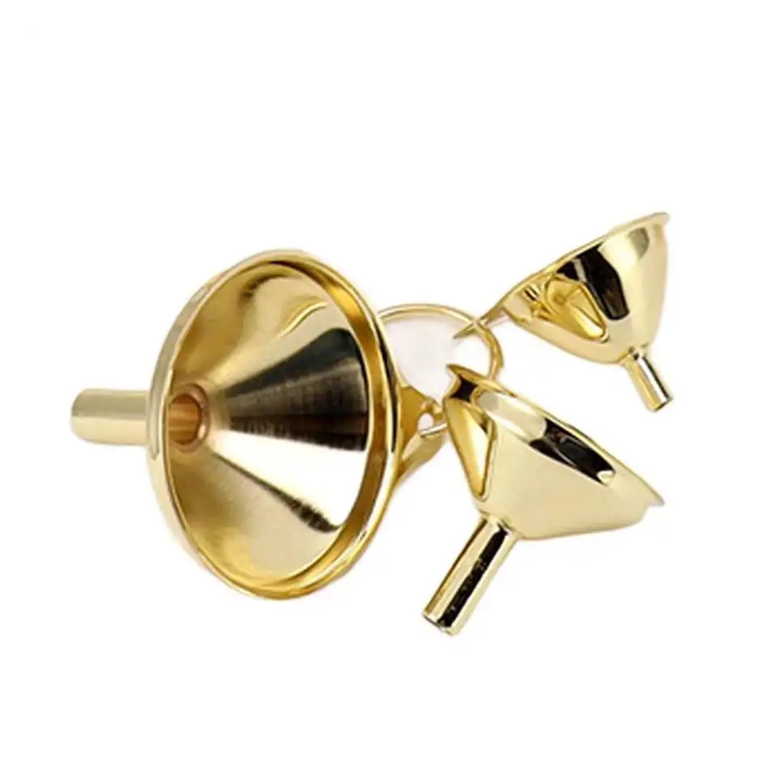 Imbuto in acciaio inox Confezione da 3 imbuti in acciaio inossidabile dorato for olio da cucina in metallo liquido for utensili da cucina for conserve