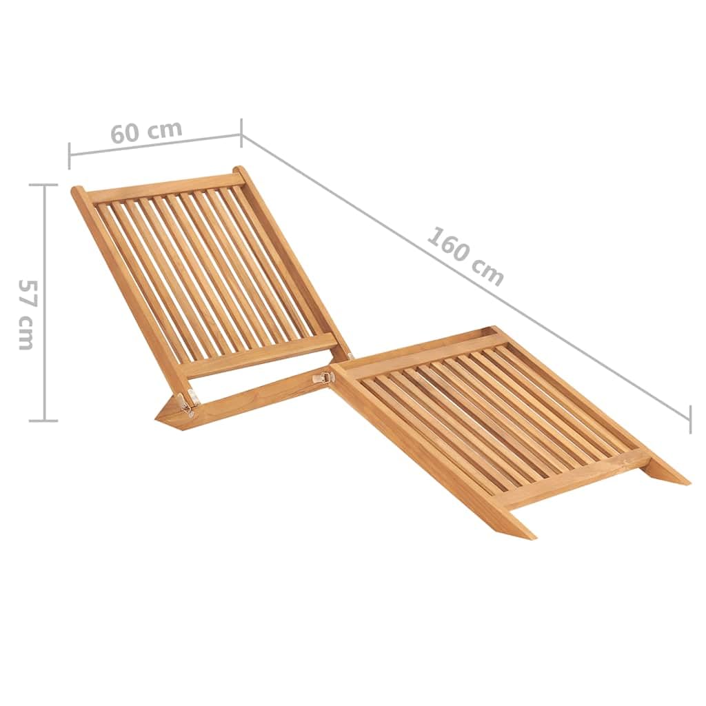 Klappbare Sonnenliege aus Teakholz für Garten, Terrasse und Poolbereich – komfortabel, massiv und platzsparend zusammenfaltbar