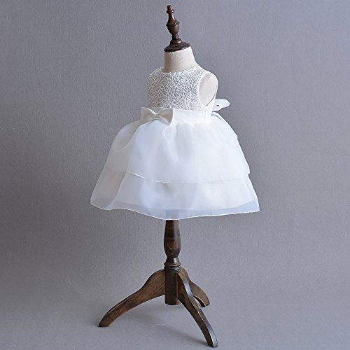 Newborn Baby Girls Christening Baptism Gown Wedding Formal Dress with Headband2