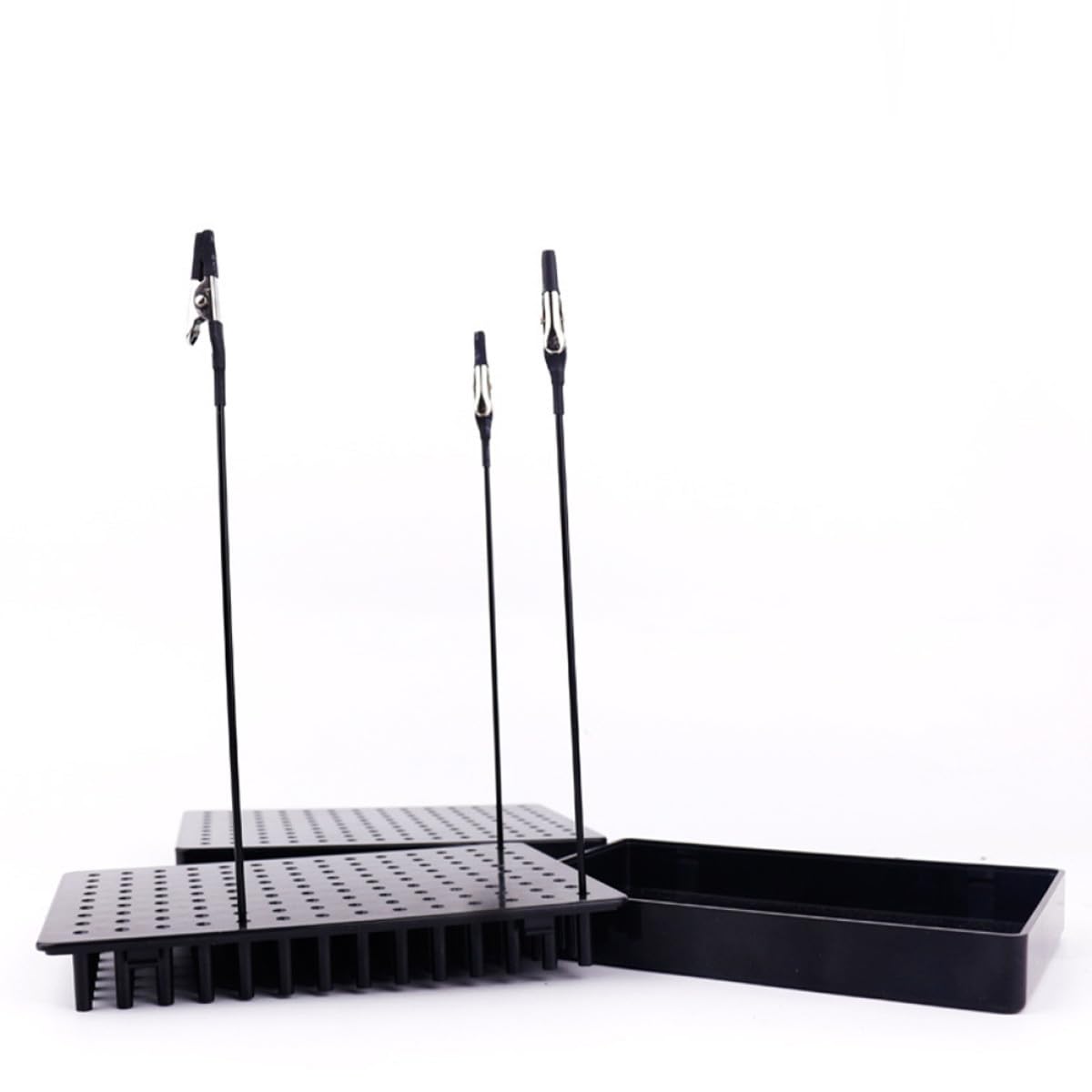 Operitacx 5 Set Supporto Per La Pittura Di Modelli Kit Cabina Di Verniciatura a Spruzzo Clip Per Colorare Il Modello Strumento Di Modellazione Clip Da Colorare Fai Da Te Black Plastica