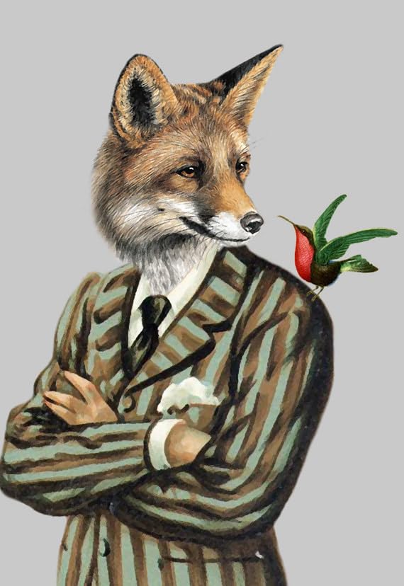 mr foxy fridge magnet handmade in uk