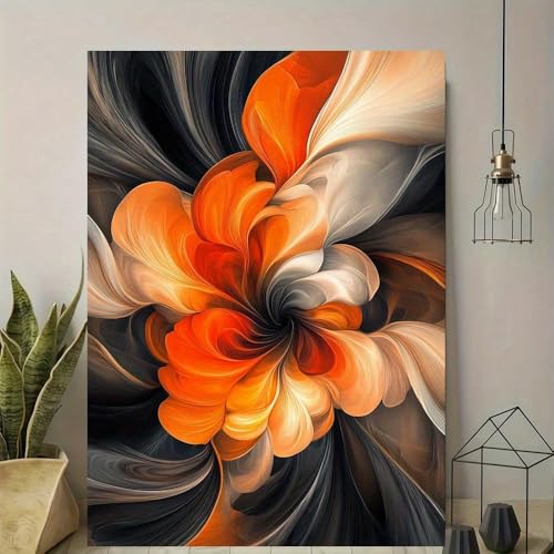 Tableau abstrait floral sur toile pour revitaliser un salon ou bureau terne