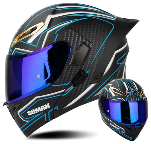 Casque de moto modulaire en carbone idéal pour les trajets quotidiens