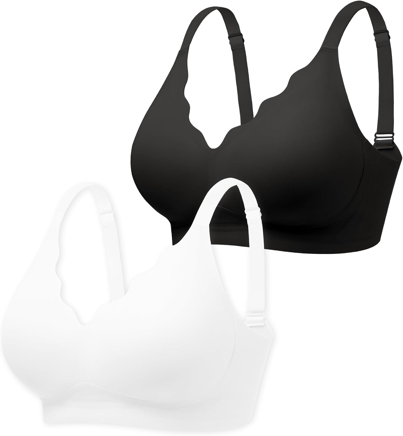 Jelly Bras for Women with Support - S-2XL - Wireless Seamless Padded Bralettes No Underwire Tshirt Everyday Comfort Bra