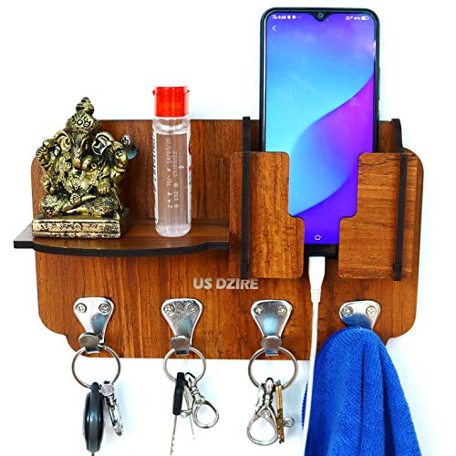 US DZIRE – THE BRAND OF LIFESTYLE ® Key Holder for Home | Wooden Key Stand for Wall | Key Hanger with Shelf US DZIRE – THE BRAND OF LIFESTYLE ® Key Holder for Home | Wooden Key Stand for Wall | Key Hanger with Shelf