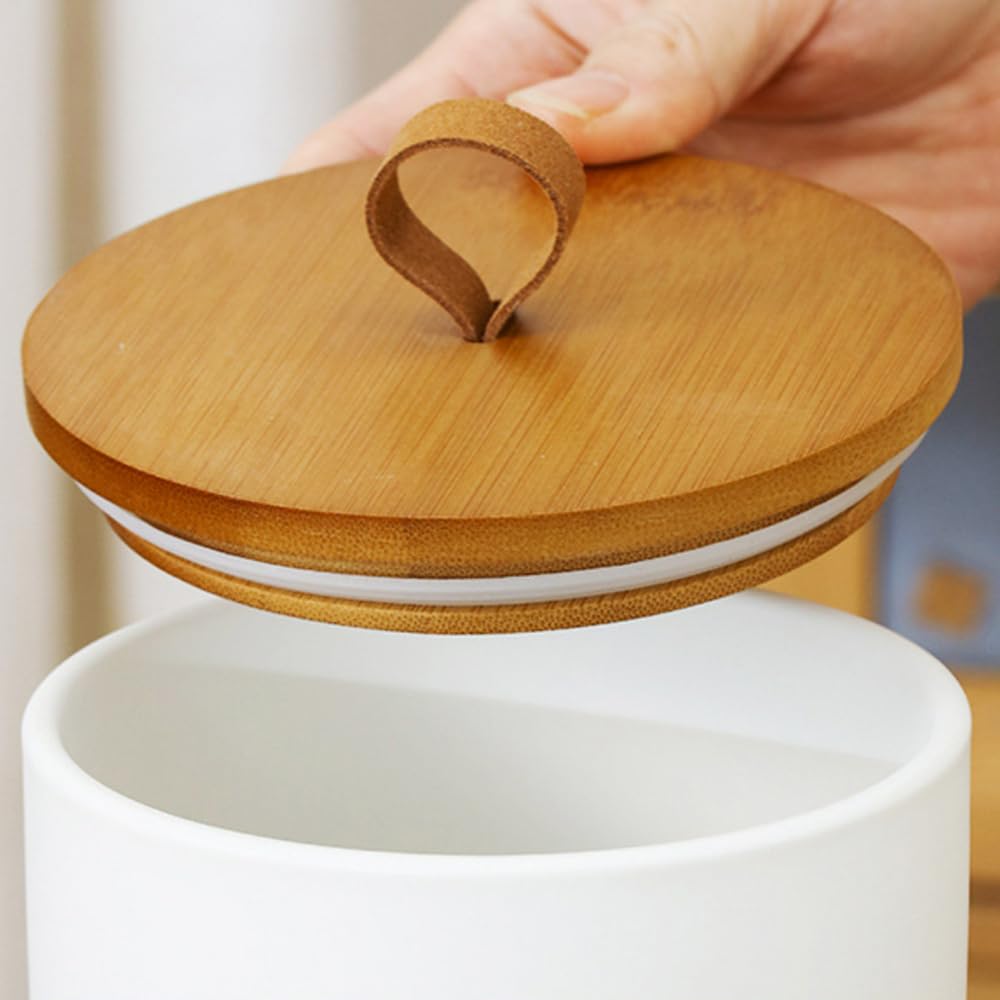3er Set Vorratsdosen Keramik mit Deckel, Kaffeedose Teedose Vorratsdosen Porzellan, Aufbewahrungsdosen küche für Tee Kaffee Bohne Zucker Gewürz Nüsse Korn(260ml,800ml,1300ml)
