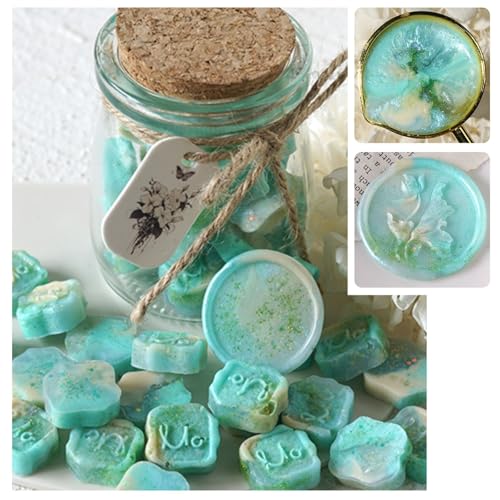 YAMOXLS シーリングワックス ワックスビーズ セット 封蝋 玉形 可愛い 小粒 混色 パールカラー ラメ 手紙 DIY 強い密着性 25粒入り 便箋 装飾 手作り パーティー 招待状 結婚式 祝福 告白 祝い ギフト 封筒 記念日 (夏日限定)