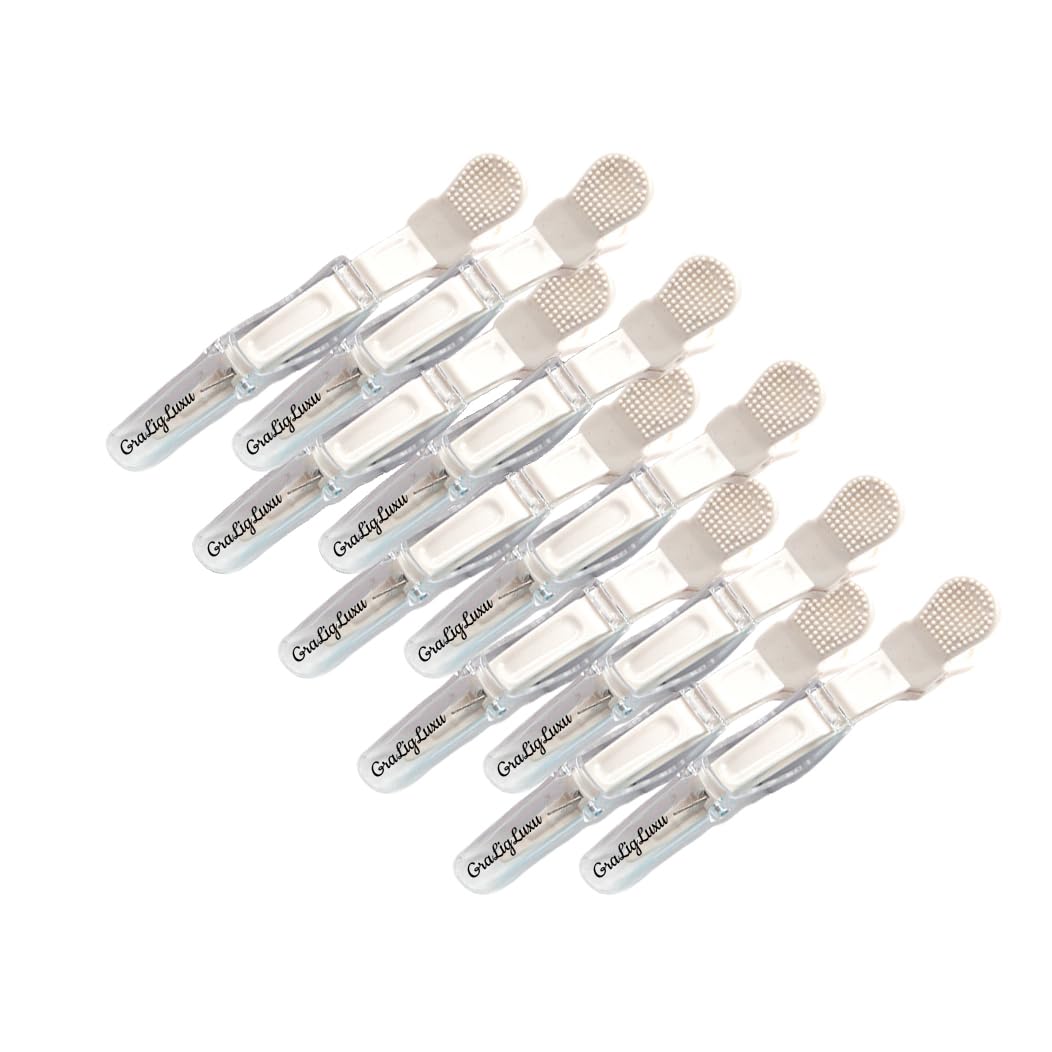Alligator Hair Clips 10 Pack, Professional Styling Clips for Hair, Salon Quality Plastic Alligator Clips