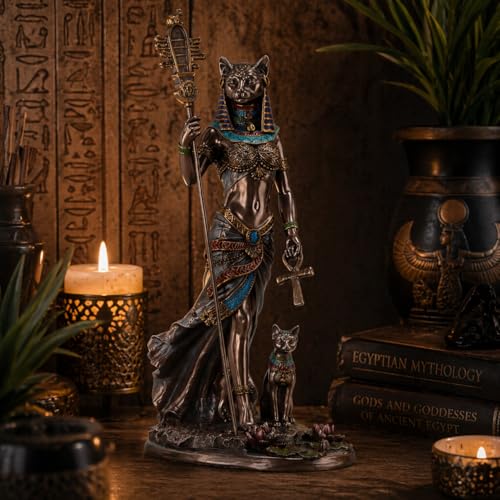 Figura Decorativa Egipcia Diosa Bastet en Resina miniatura 2