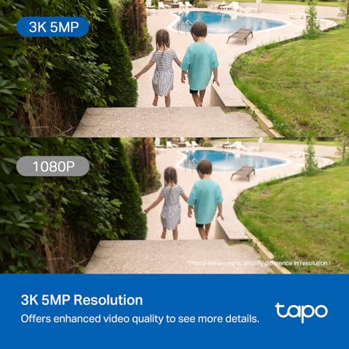 Image of Tapo C530WS 3K 5MP Outdoor Pan /Tilt Security Wi-Fi Camera|360 Motion Tracking|Free AI Detection-Person, Pet & Vehicle|Starlight Color Night Vision|Sound and Light Alarm