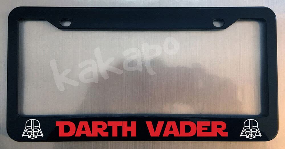 Holder for License Plate License Plate Holder for Darth Vader for Star Wars Fans Glossy Black Plate Frame Model-GS-284