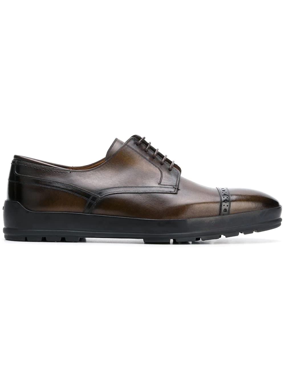 BALLY Reigan Men's Mid Brown Leather Derby Shoes US 12