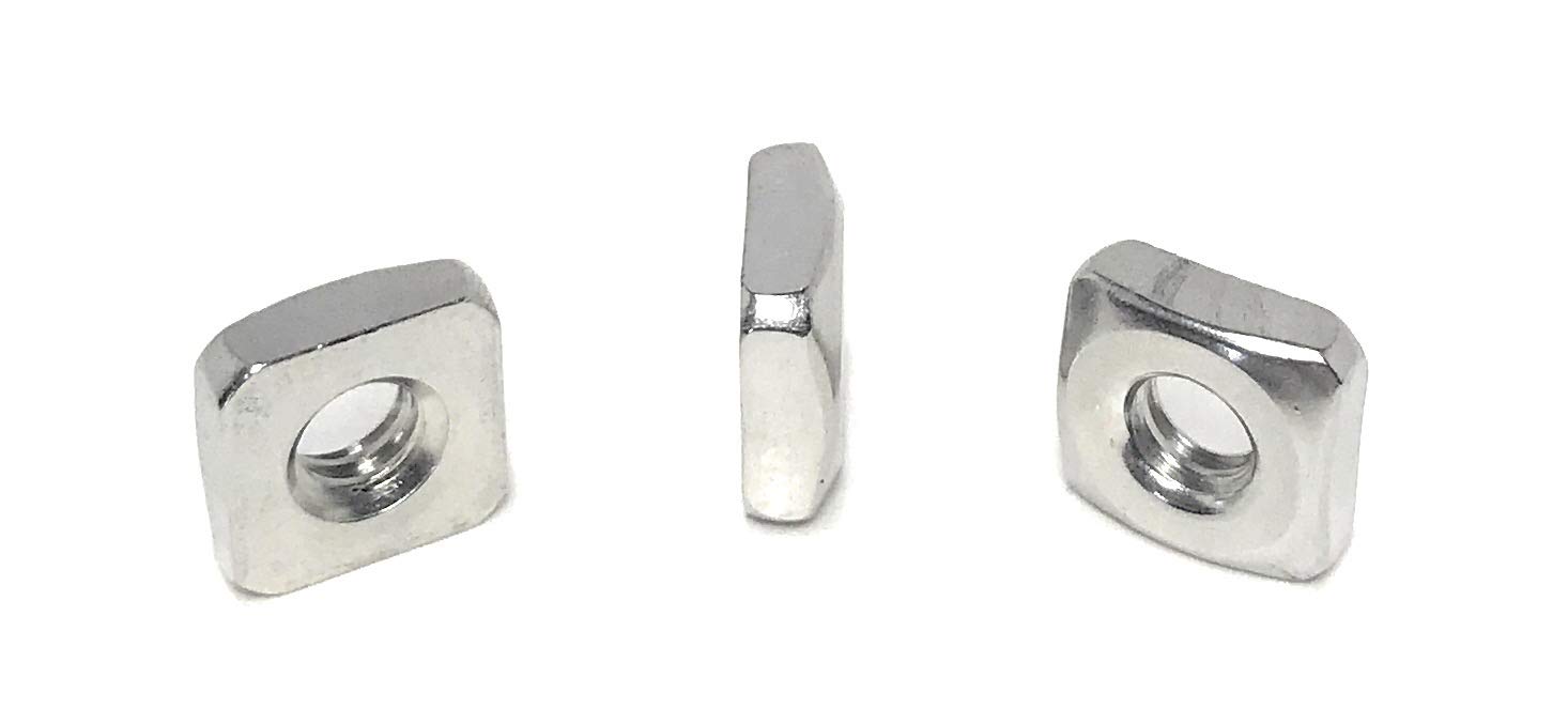 10-24 Stainless Steel Square Nuts 18-8 (25 Pcs)