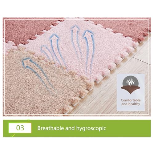 image for Chpbolly 15 PCS Foam Floor Tiles Plush Foam Floor Mat EVA Foam Square 