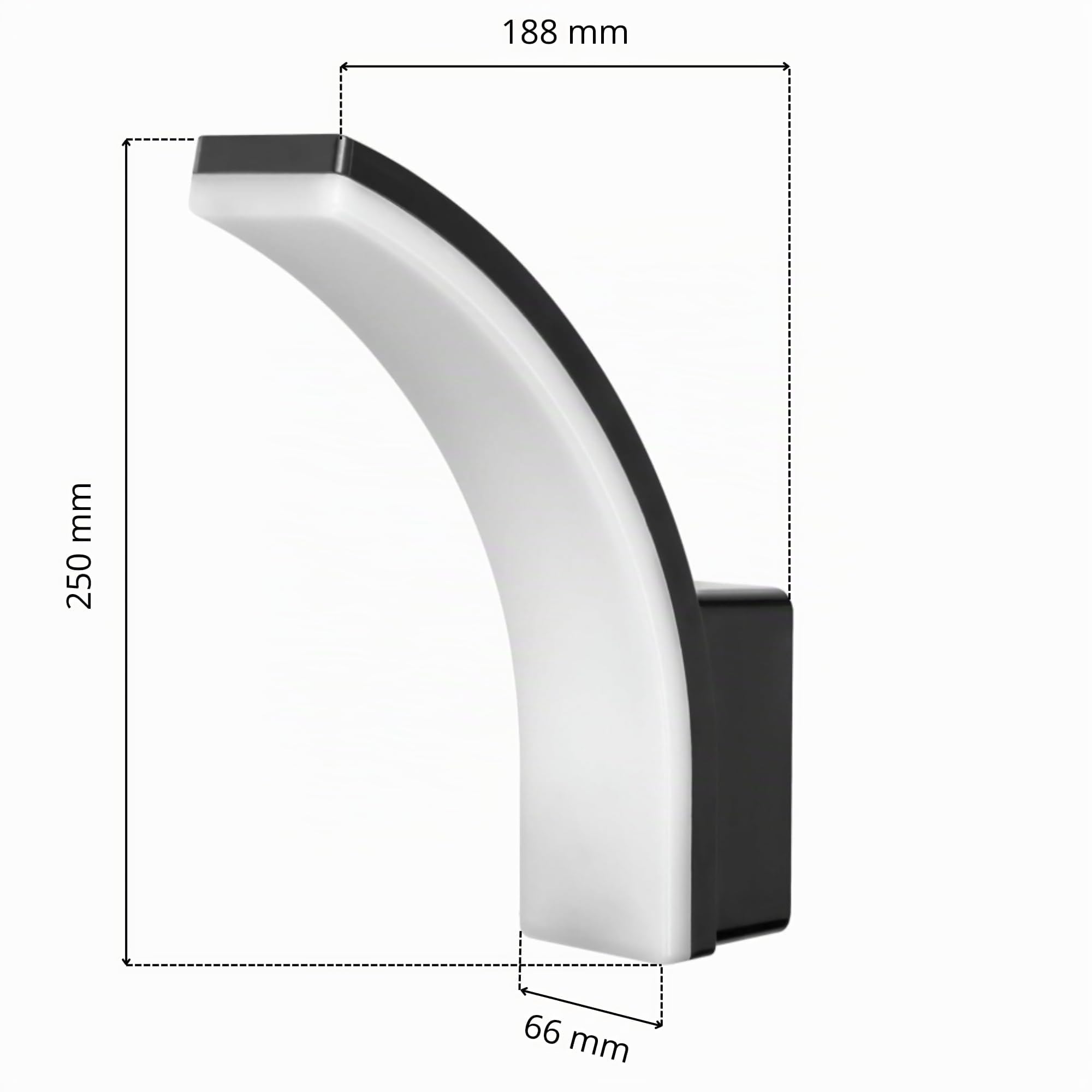 Applique Murale Exterieur 12W/15W/20W Lampe Exterieur Murale Eclairage Led Etanche IP65 Luminaire Pour Jardin Terrasse et Balcon (blanc)