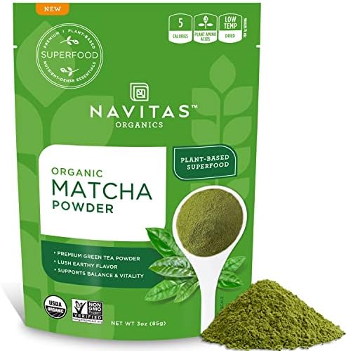 Navitas Organics Matcha Powder, 3 oz. Bag, 85 Servings — Premium Culinary Grade, Organic, Non-GMO, Gluten-Free