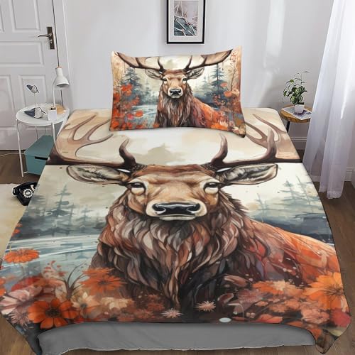 Parure de lit élan 3 pièces en microfibre avec taies d'oreiller - 6