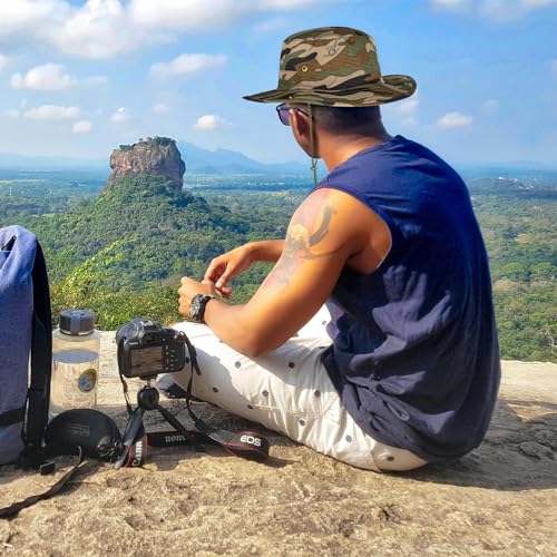 Image of Sun Hats for Men Women Boonie Hat Foldable Fishing Hat UPF 50+ Bucket Hat for Fishing Hiking Garden Safari Beach