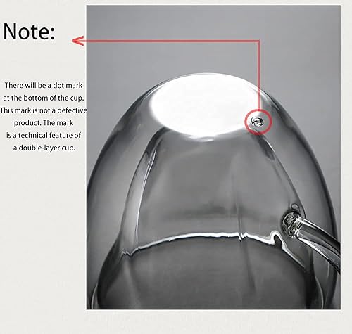 Miniatura 5 de PCduoduo Taza en forma de corazón, resistente al calor, creativa, doble capa, taza de corazón, taza de leche de vidrio transparente, taza de té y