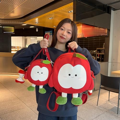 Bolso bandolera con forma de manzana, bolso de hombro con diseño de fruta para niñas miniatura 7