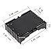 Ltvystore 18650 Battery Case Holder, 5 Pack 3 Slots x 3.7V DIY Battery Storage Box, in Parallel Black Plastic Batteries Case with Pin for 3 x 18650