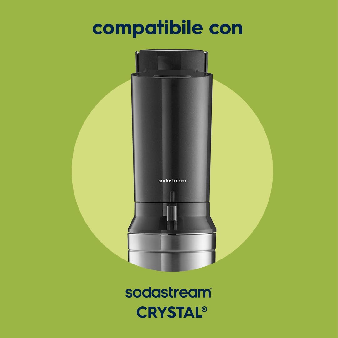 Caraffe in vetro SodaStream - 2 bottiglie d'acqua da 0,7 L riutilizzabili e lavabili in lavastoviglie, compatibili con Penguin e Crystal, ecocompatibili.