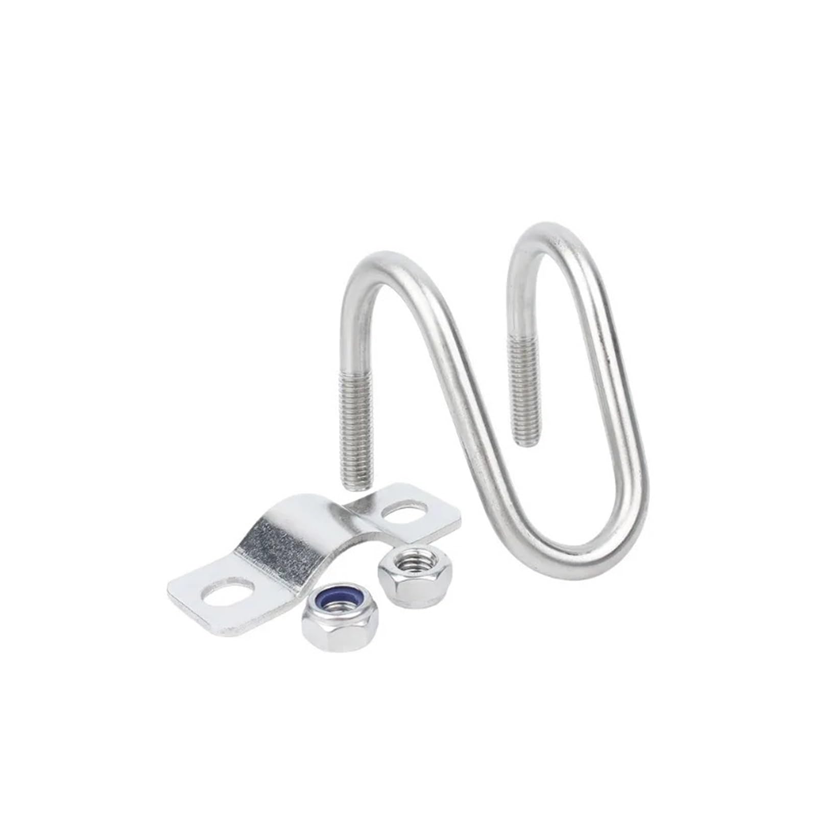Bullone Cerchio a forma di morsetto for tubo trasversale con doppio bullone a forma di U in acciaio inossidabile 304 M8(M8-42x42mm)