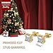 18K White Gold Plated Sterling Silver Princess Cut Cubic Zirconia Stud Earrings Square Simulated Diamond CZ Stud Earrings for Women Men Hypoallergenic (5MM, Gold)