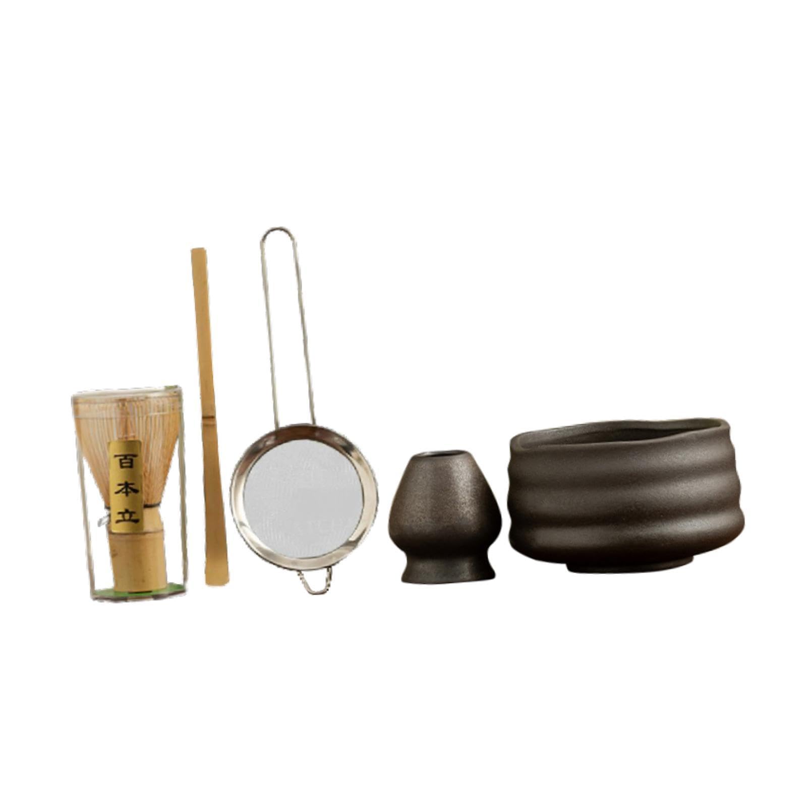 5X Japanese Matcha Set Matcha Tea Making Kit for Greeting Kitchen Restaurant Black|Home & Garden | Food & Beverages | Tea