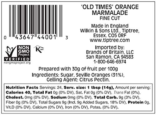 Tiptree 'Old Times' Orange Marmalade, 12 Ounce Jar #TOP1