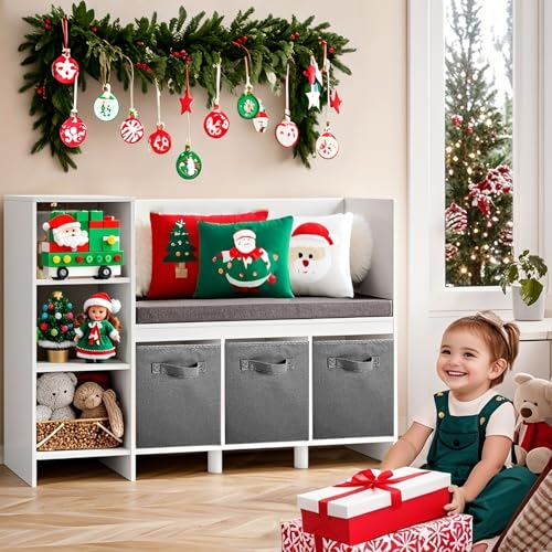 ShellKingdom Storage Bins, Foldable Fabric Storage Cubes And Cloth Storage Organizer Drawer For Closet And Toys Storage, 2 Pack (Gray) - Image 3