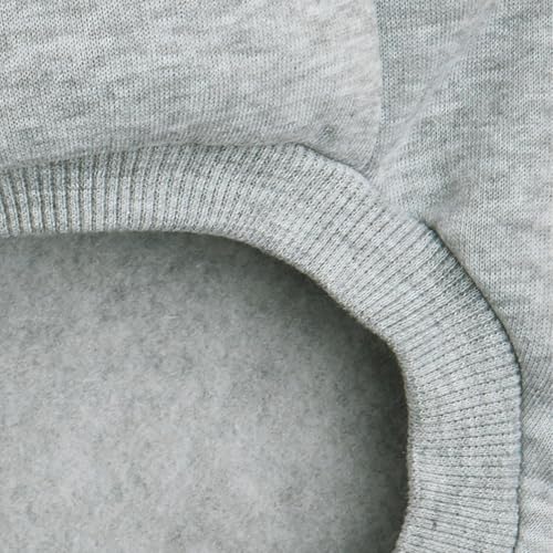 Image of Soft Puppy Sweater for Small Dogs Winter Knit Pullover, Grey S | Elastic Cuffs Pet Clothes, Holiday Party Matching, Fall Winter Daily Outfit, Soft Breathable Machine Washable Sweatshirt