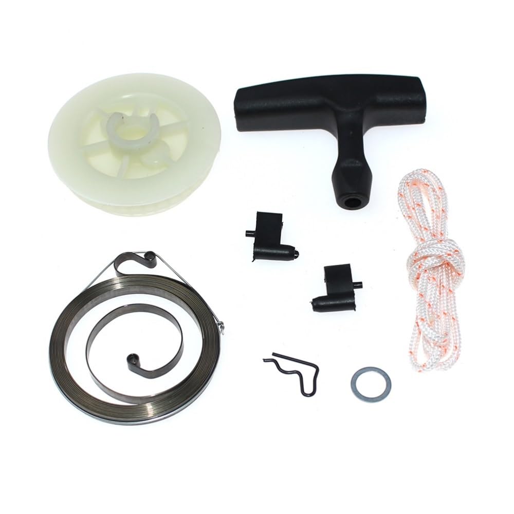 Compatible with S-TI-H MS180 MS181 MS190 MS190T MS191 MS191T MS200 MS200T MS210 MS211 MS230 MS250 Starter Handle Rope Pulley Spring Pawl