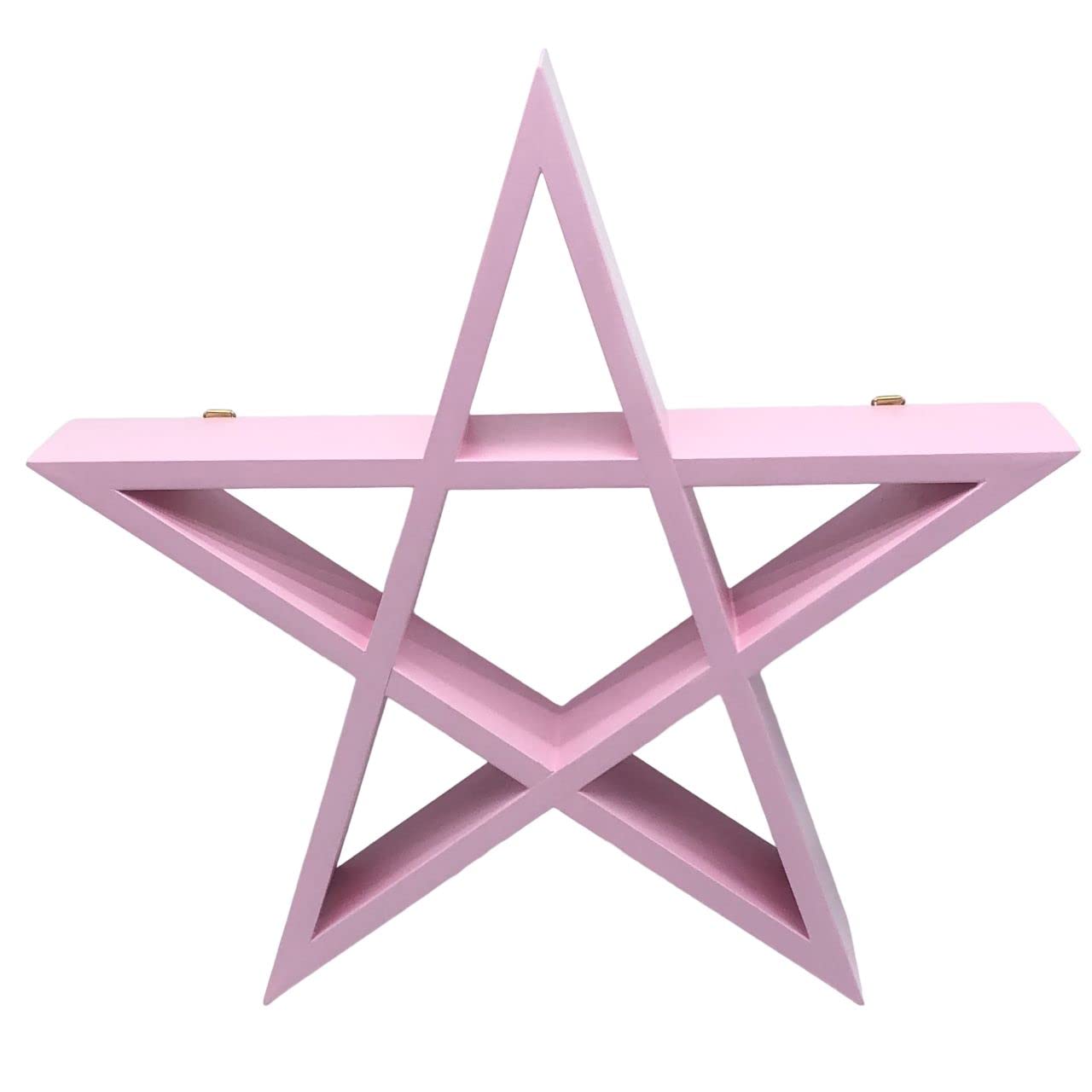HOMION Pentagrame Gothic Display Star Shelf Trinkey Ornament Storage Pagan Wiccan Décor (Pink)