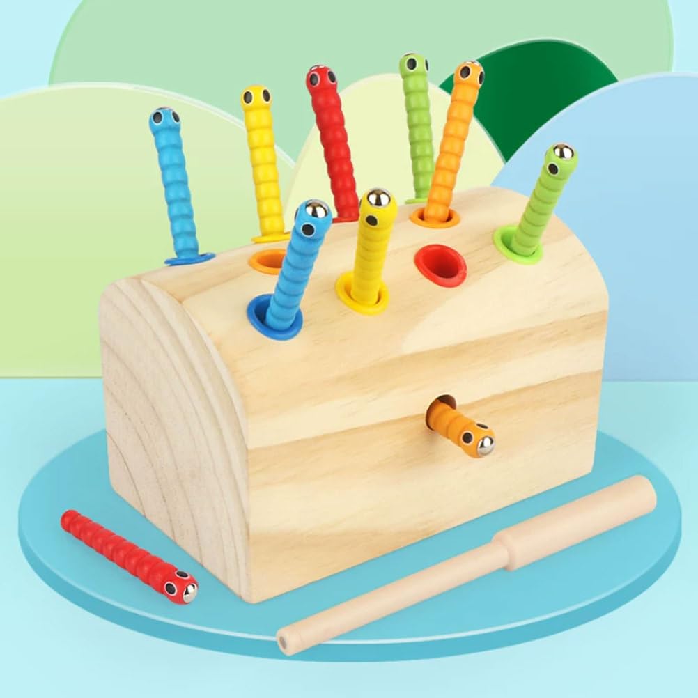 Jeu éducatif Montessori Bois vers aimantés