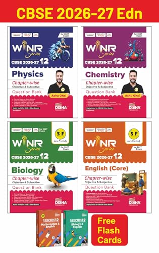 Combo (4 Books) WINR Series CBSE 2026-27 Class 12 Physics, Chemis...