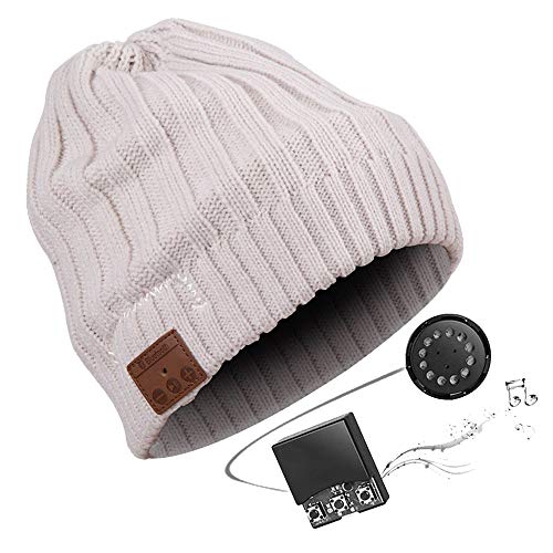Unisex Modische Bluetooth Beanie Hut Bluetooth-Mütze mit Stereo-Kopfhörern,Mikrofon, Gifts Mütze Funkkopfhörer Stereo-Lautsprecher-Mikrofon Wireless