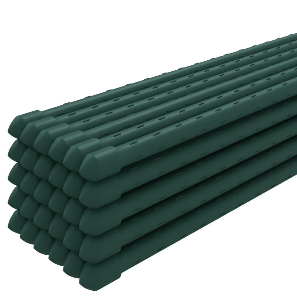 Lot de 30 Tuteurs pour Plantes, Tuteur Piquet de Support pour Plante Grimpante Piquets pour Plantes de Jardin 30 pcs Vert 180 cm Acier