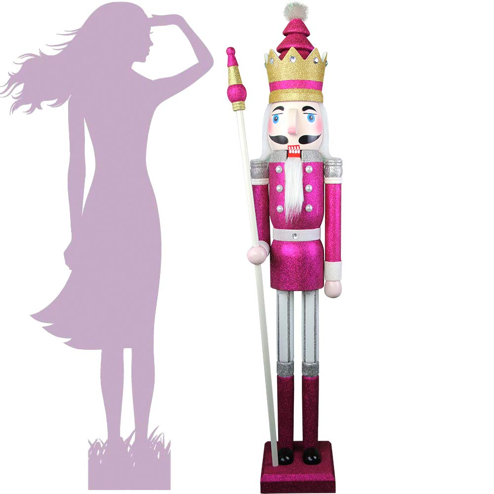 Buy ECOM CDL 4feet 5feet 6feet Giant Wooden Nutcracker King Soldier 5 
