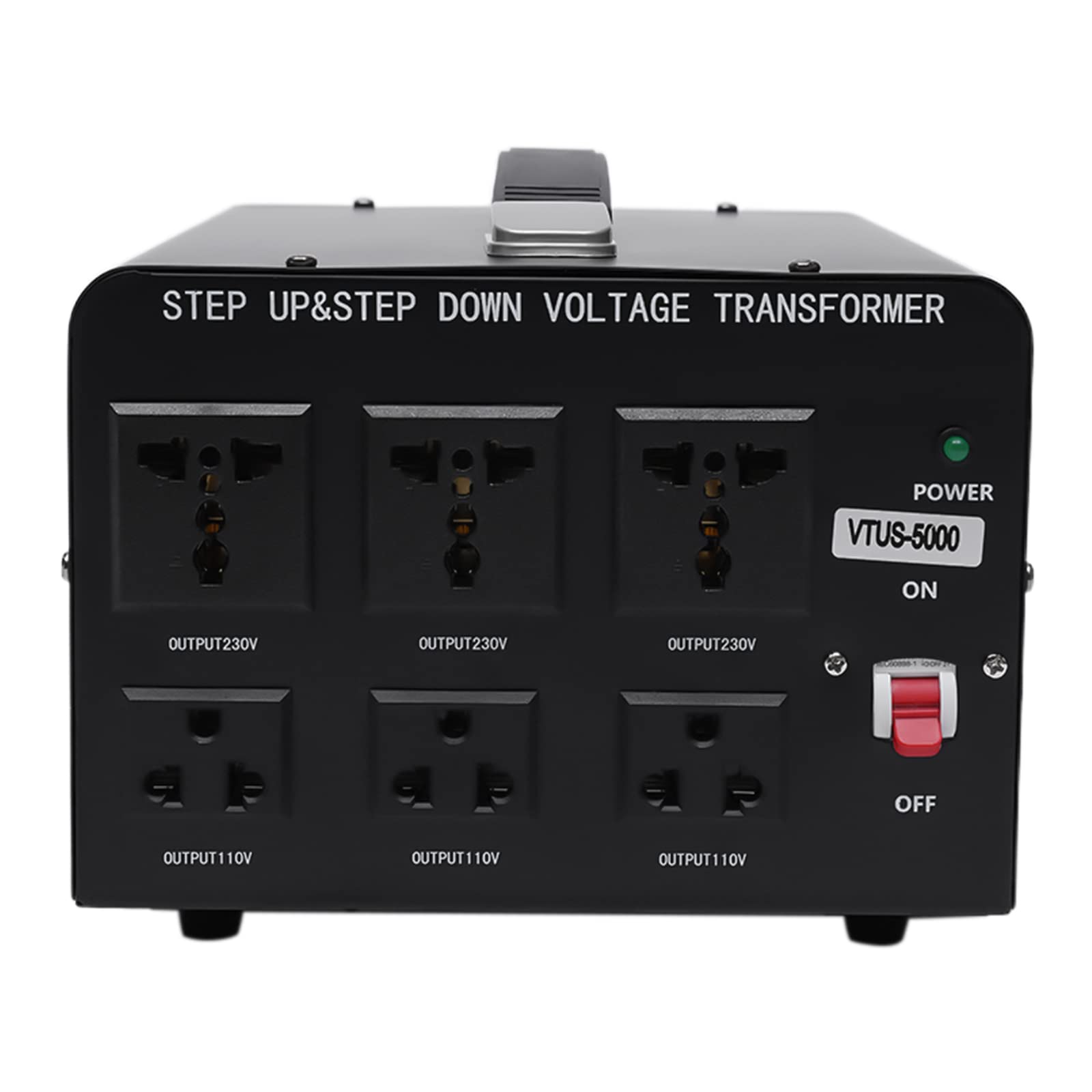 5000W Voltage Converter Transformer, 110V-120V to 220V-240V Boost/Buck, AC Power Converter with US Standard Power Cord
