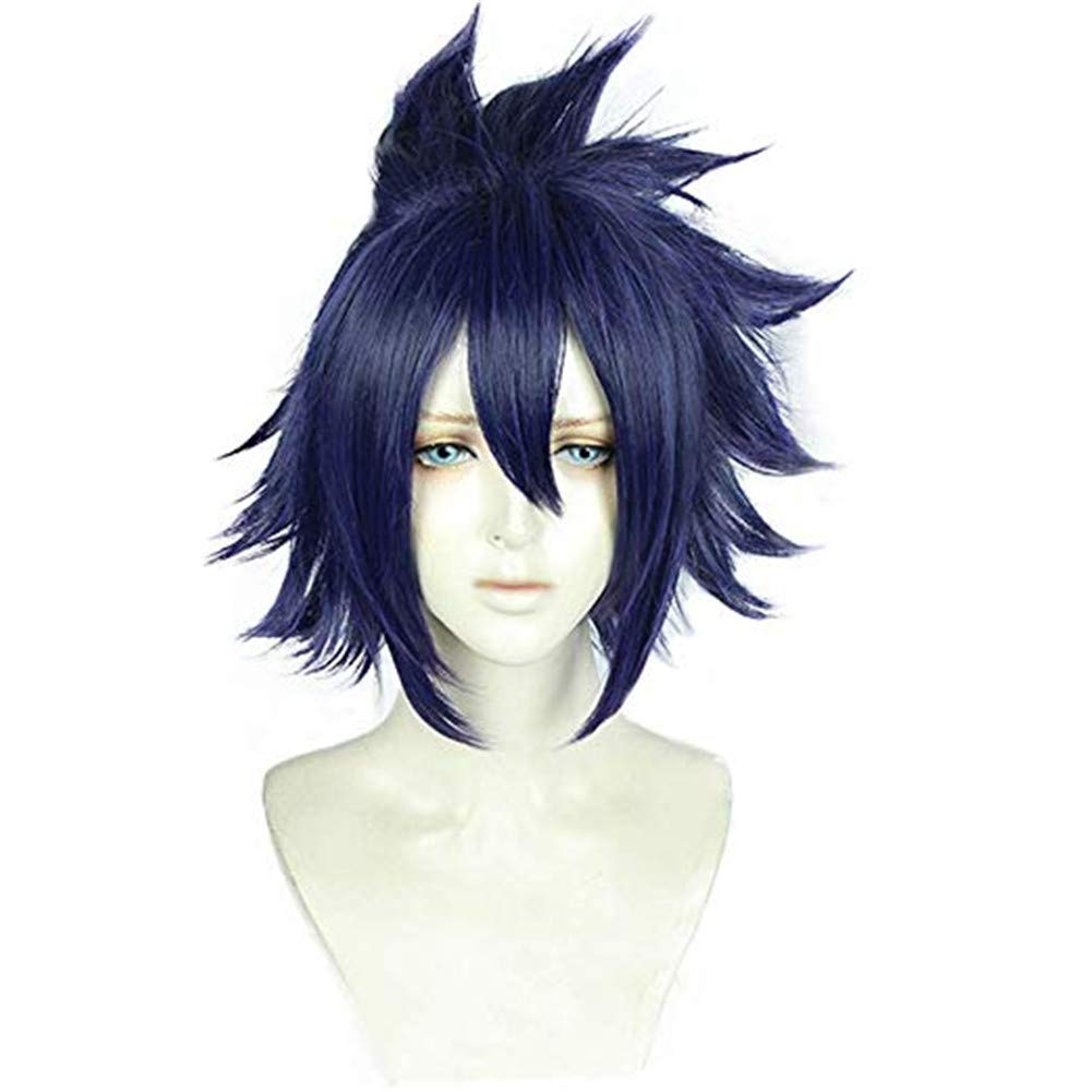 Xingwang Queen Anime Short Blue Purple Cosplay Wig Men Boys' Christmas Halloween Party Wigs