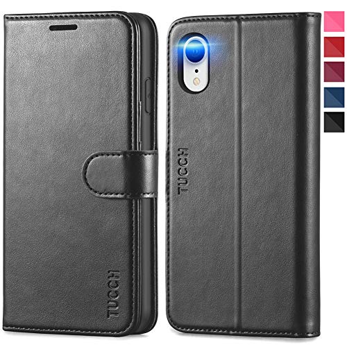 TUCCH iPhone XR Wallet Case, iPhone XR Case, Premium PU Leather Flip Cover