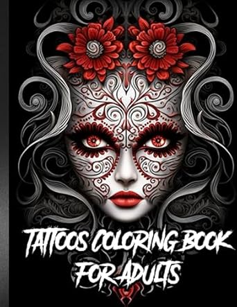 Amazon.com: Tattoos Coloring Book for Adults: Creative Designs and ...