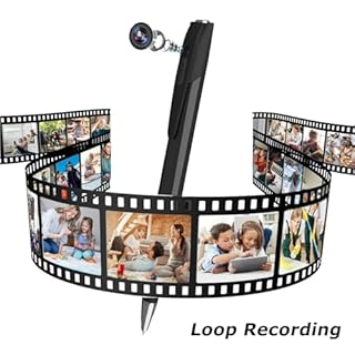 ZHODADA Mini Camera Espion, 1080p HD Caméra Cachée Stylo Mini Caméra de Poche Surveillance Spy Camera avec Enregistrement Vidéo Prise de Photo et 90 Mins d'Autonomie