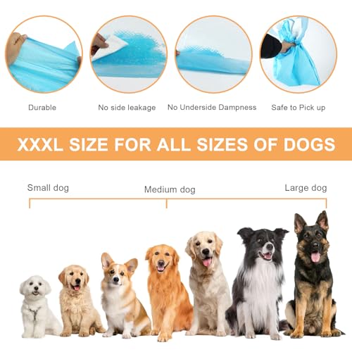 Image of Pee Pads for Dogs 31 inchX55 inch Dog Pads Extra Large 100count,XXXXL Puppy Pee Pads Leak-Proof & Super Absorbent Pet Dog Pee Pads,Thicken Disposable Potty Pads Puppy Training Pads for Cats Rabbits