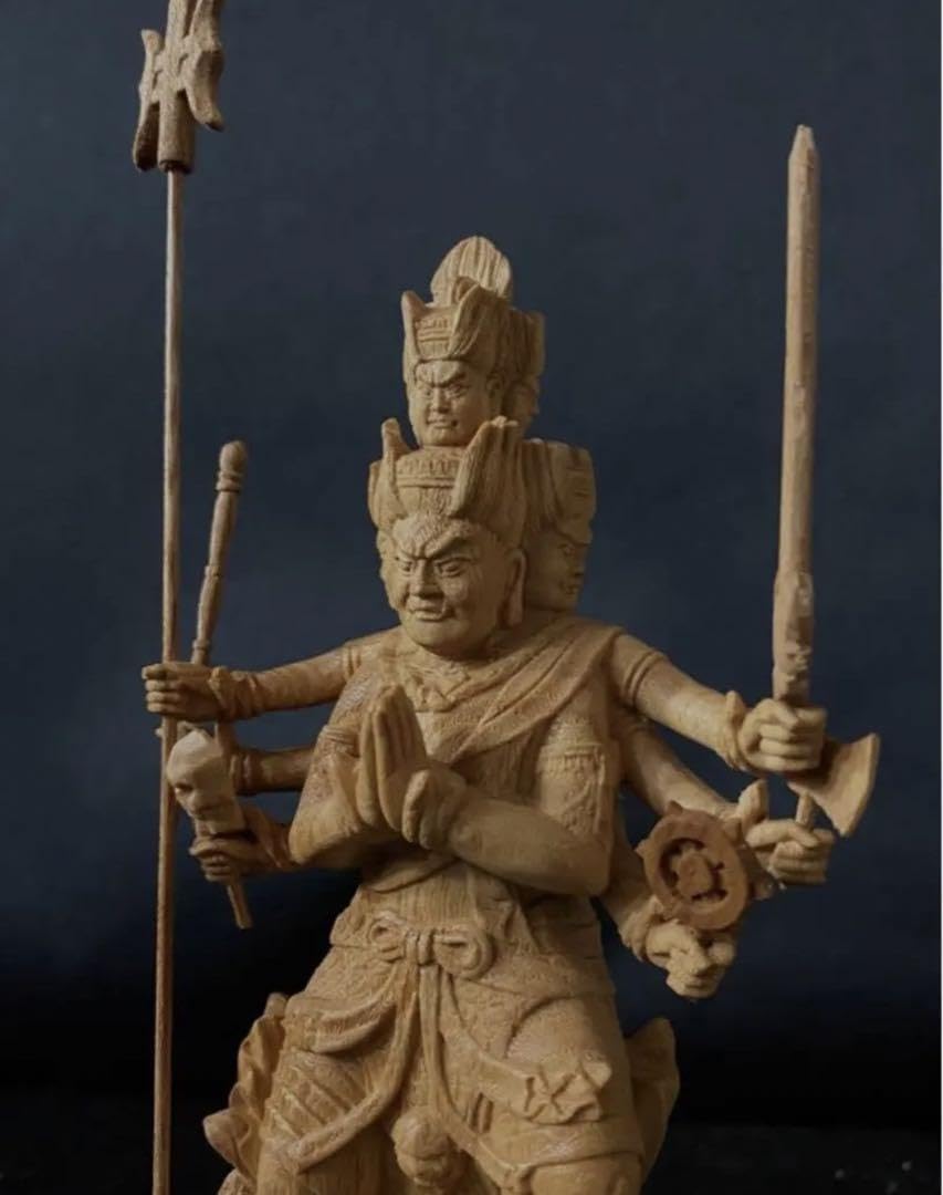 Amazon.co.jp: 仏教工芸品 総ケヤキ材 精密彫刻 木彫仏教 仏師で
