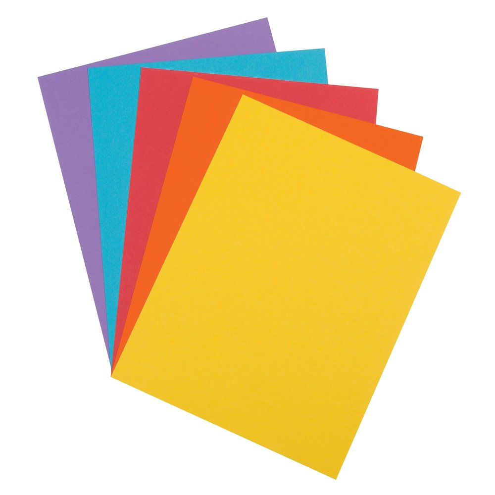 Pacon Card Stock, Vibrant Assortment, 5 Colors, 8-1/2" x 11", 100 Sheets - Image 3
