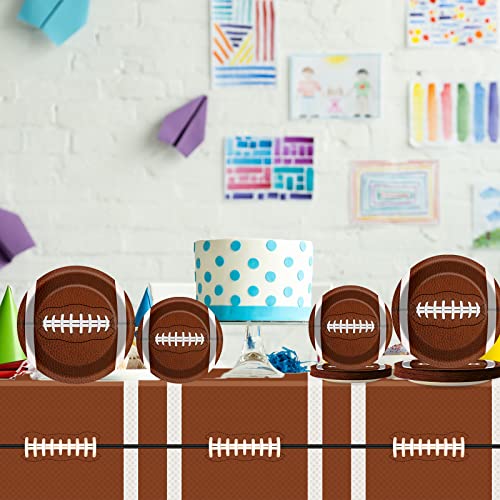 98Pcs Football Party Supplies Tableware Set For 24 Guests Paper Plates Napkins Tablecloths Disposable Decorations Football Theme Party Table Supplies Pack For Birthday Party Favors #TOP4